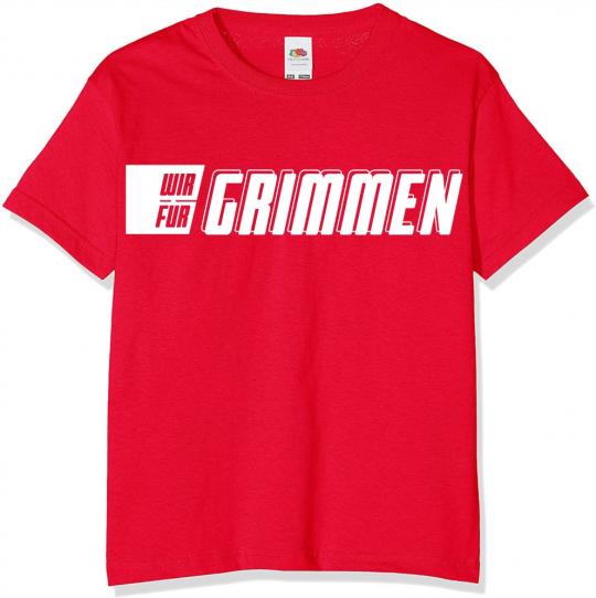 T-Shirt Herren/Unisex Schriftzug WIR FÜR GRIMMEN